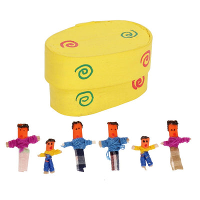 Worry Dolls - 6 Mini Worry People in a Box-Pocket Money Toys-Rex London-Yes Bebe