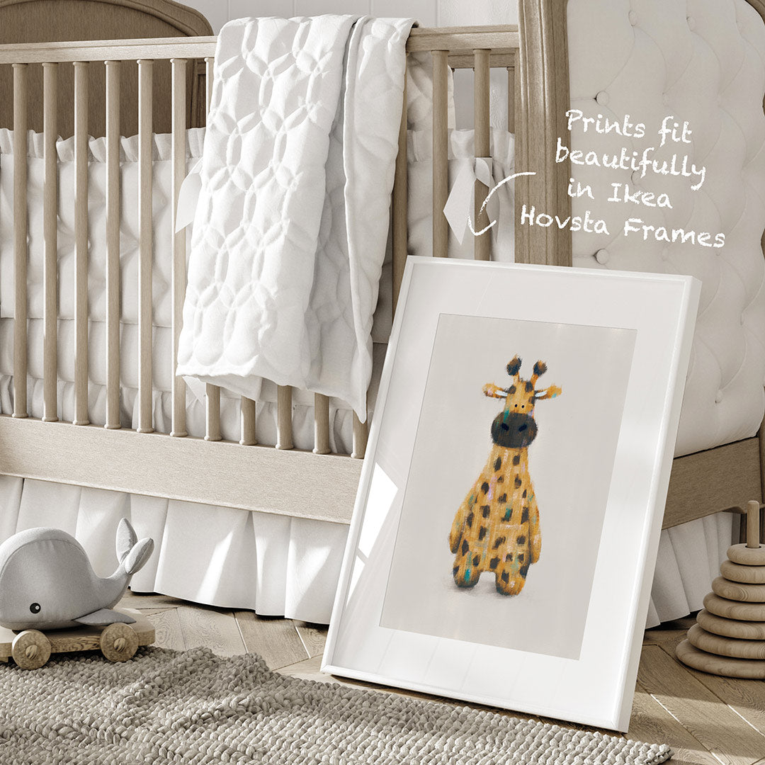 Neutral Safari Animals Nursery Prints Set of 3