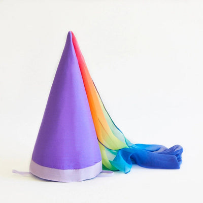 Purple & Rainbow Hat-Dressing Up-Sarah's Silks-Yes Bebe