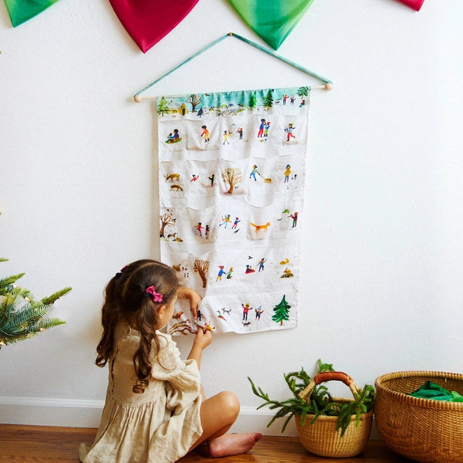 Silk Advent Calendar & Stocking - Snow Day-Home & Garden Bundles-Sarah's Silks-Yes Bebe