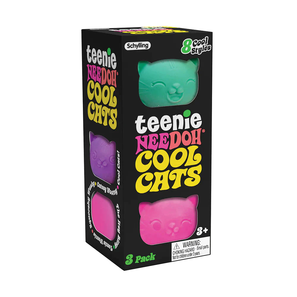 NeeDoh Cool Cat (Pack of 3)-Fidget Toys-Schylling-Yes Bebe