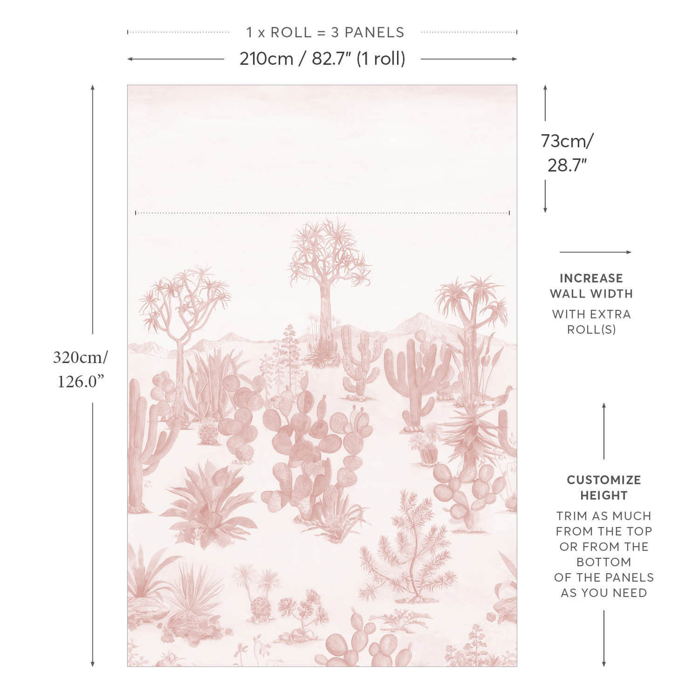 Desert Mural Wallpaper - Pink-Classic-Sian Zeng-Yes Bebe