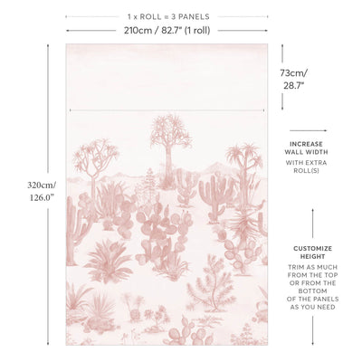 Desert Mural Wallpaper - Pink-Classic-Sian Zeng-Yes Bebe