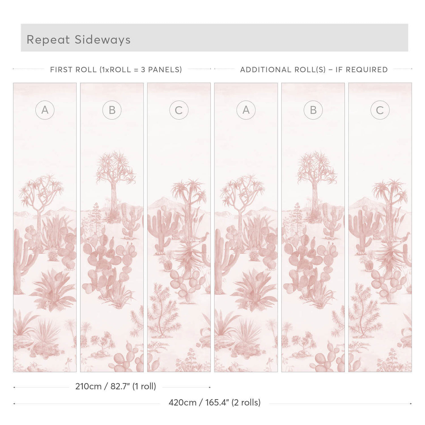 Desert Mural Wallpaper - Pink-Classic-Sian Zeng-Yes Bebe