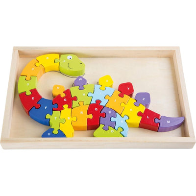 A to Z Dinsoaur Wooden Puzzle-Wooden Puzzles-Smallfoot-Yes Bebe