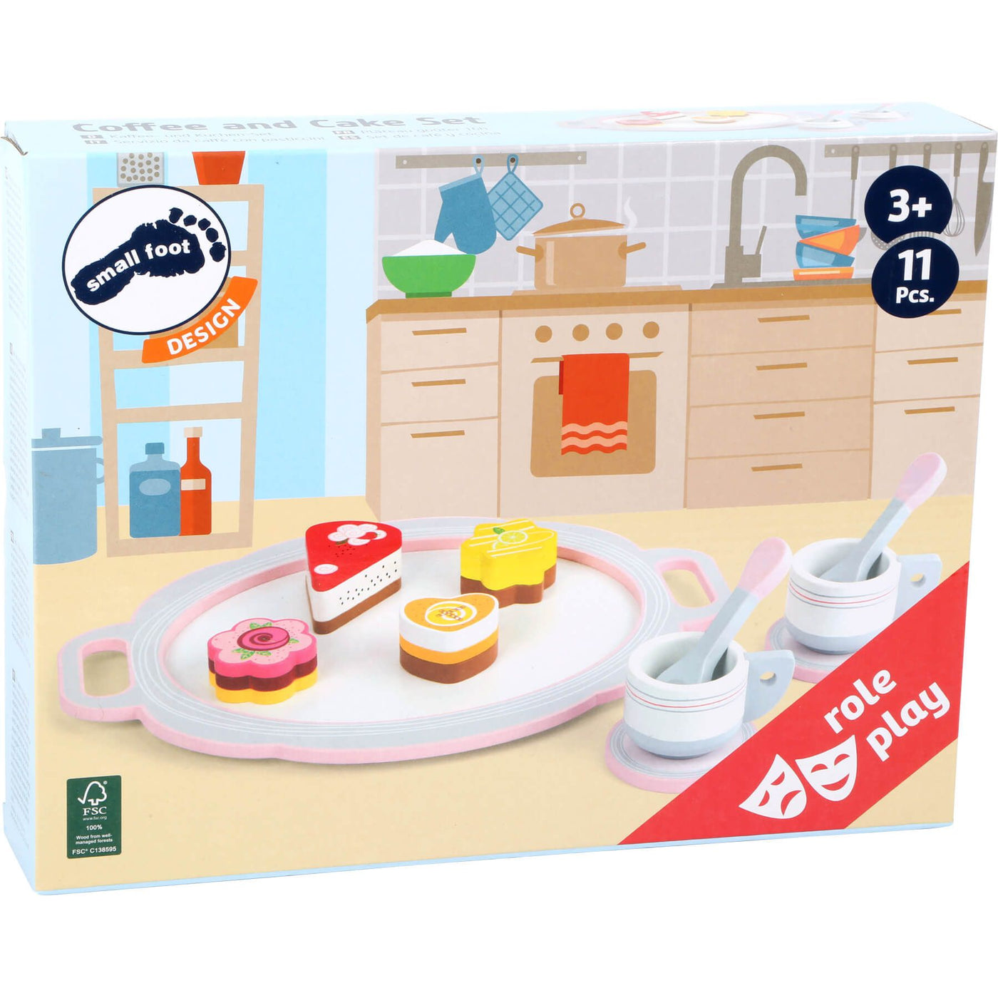 Coffee & Cake - Play Food Set-Play Food-Smallfoot-Yes Bebe