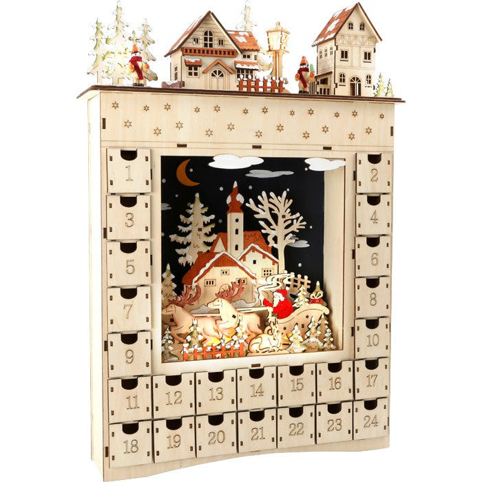 Winter Dream Wooden Advent Calendar-Advent Calendars-Smallfoot-Yes Bebe