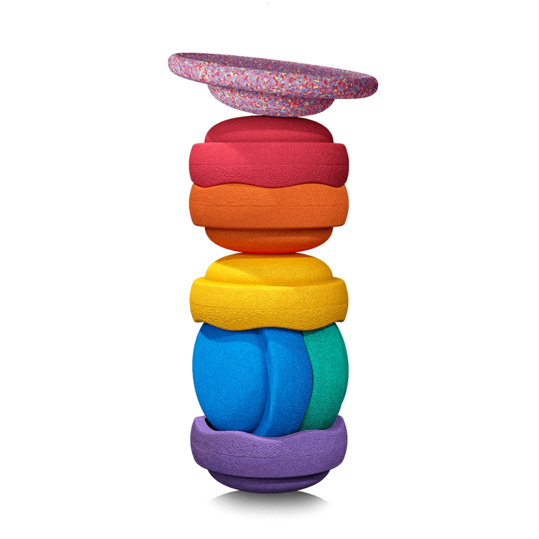 Original Stepping Stones & @nikejane Board-Balancing Toys-Stapelstein-Rainbow-Yes Bebe
