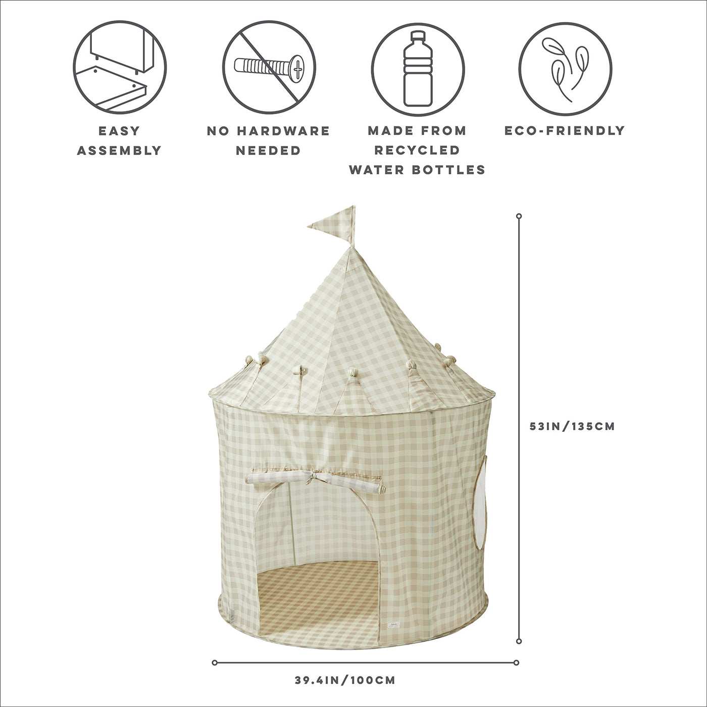 Recycled Fabric Play Tent Castle