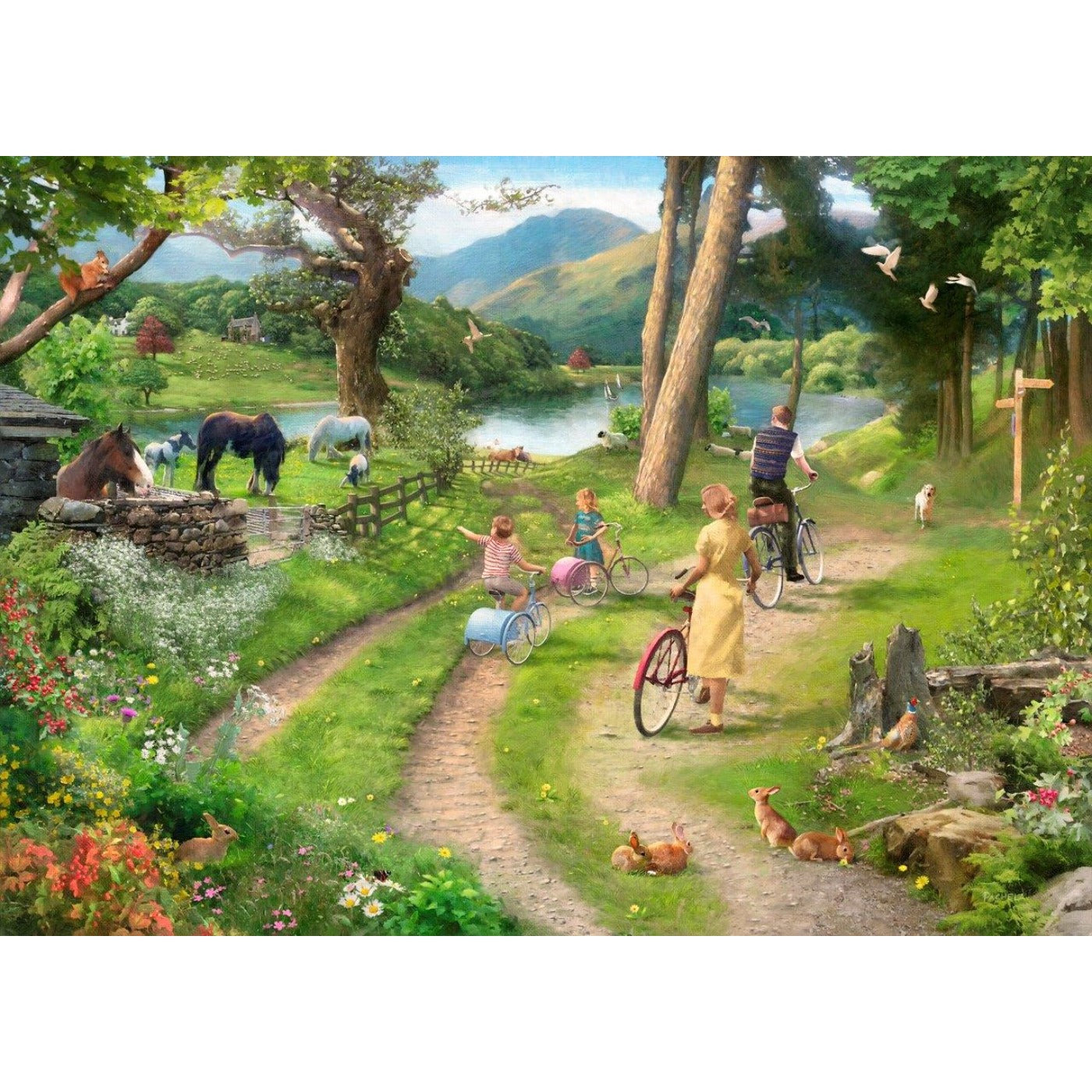 Family Day Out - Big 250 Piece Jigsaw Puzzle-The House of Puzzles-Yes Bebe