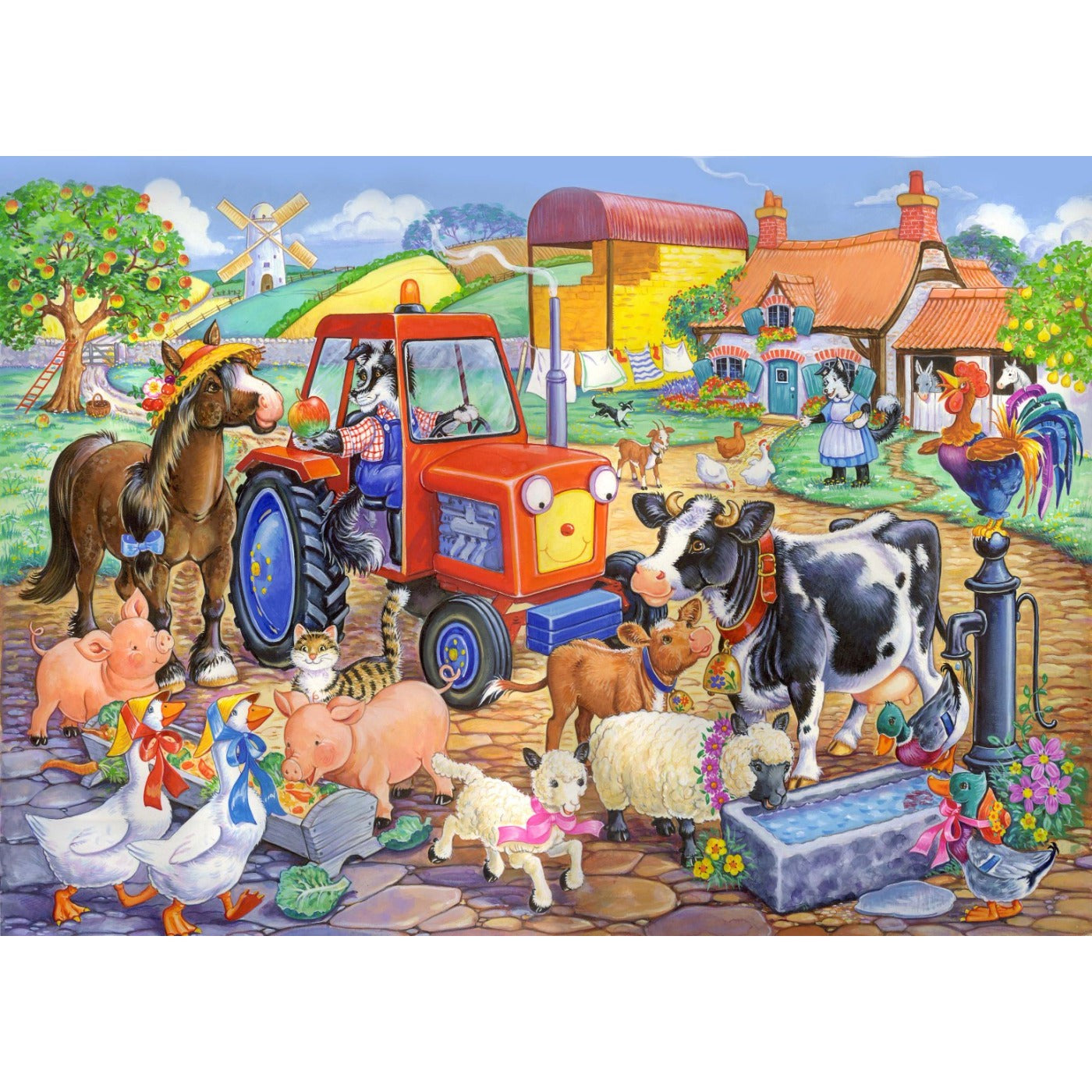 Farm Friends - 80 Piece Jigsaw Puzzle-The House of Puzzles-Yes Bebe