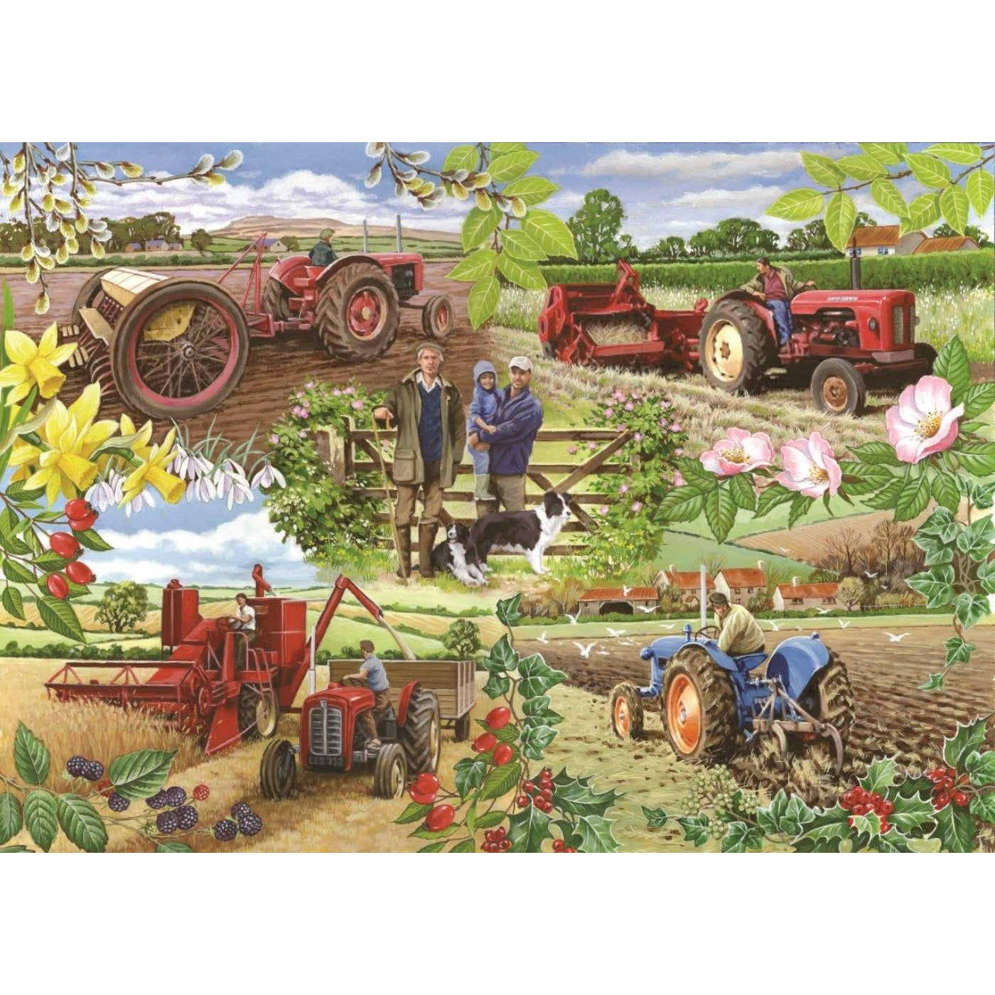 Farming Year - 1000 Piece Jigsaw Puzzle-The House of Puzzles-Yes Bebe