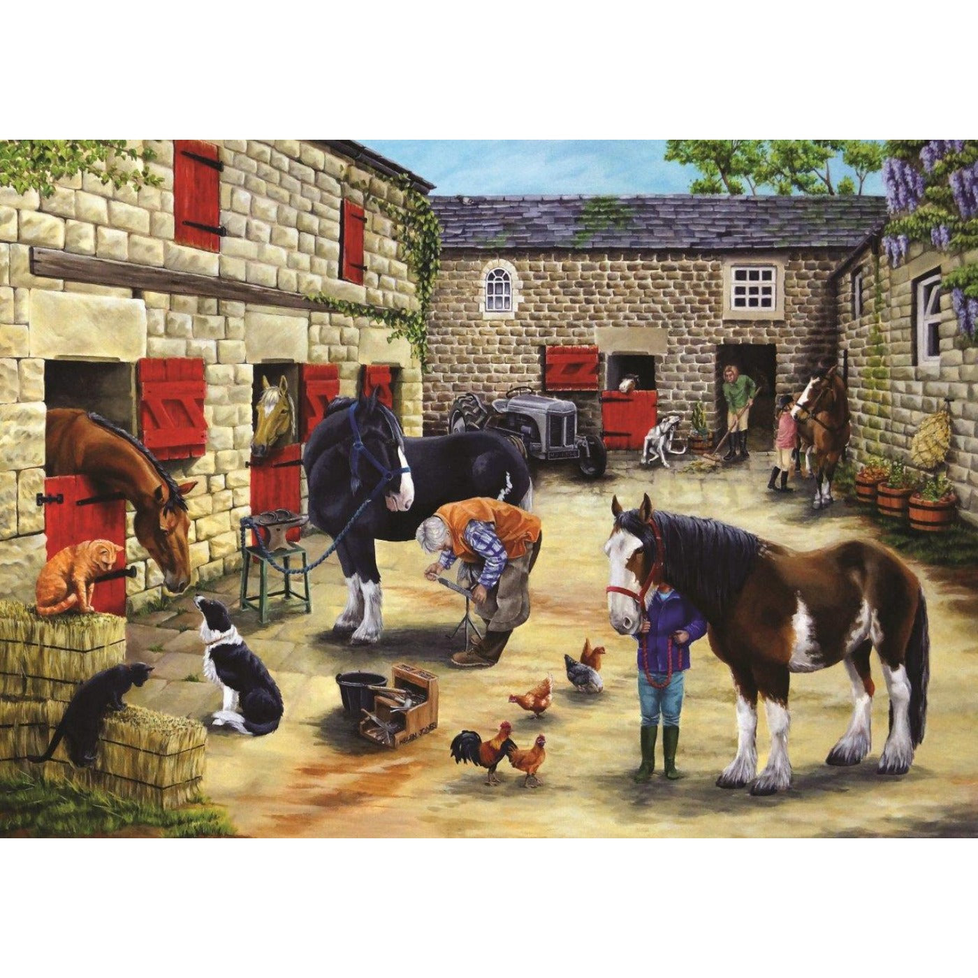 Farrier's Visit - 500 Piece Jigsaw Puzzle-The House of Puzzles-Yes Bebe