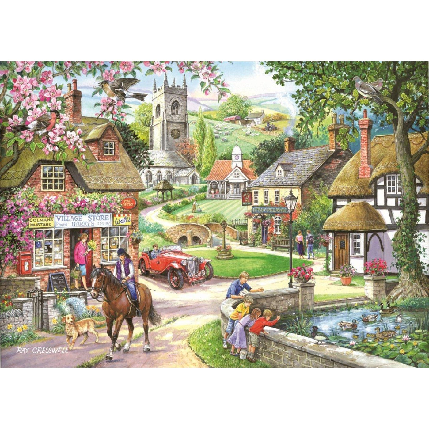 Feeding The Ducks - 1000 Piece Jigsaw Puzzle-The House of Puzzles-Yes Bebe