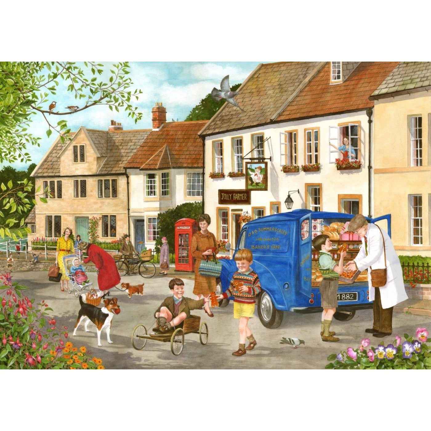 Gingerbread Boys - Big 500 Piece Jigsaw Puzzle-The House of Puzzles-Yes Bebe