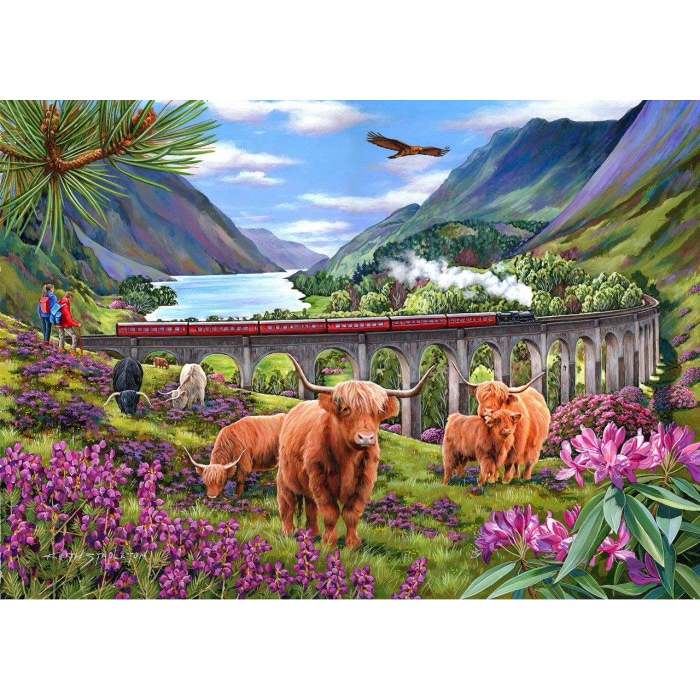 Glenfinnan Ladies - Big 500 Piece Jigsaw Puzzle-The House of Puzzles-Yes Bebe