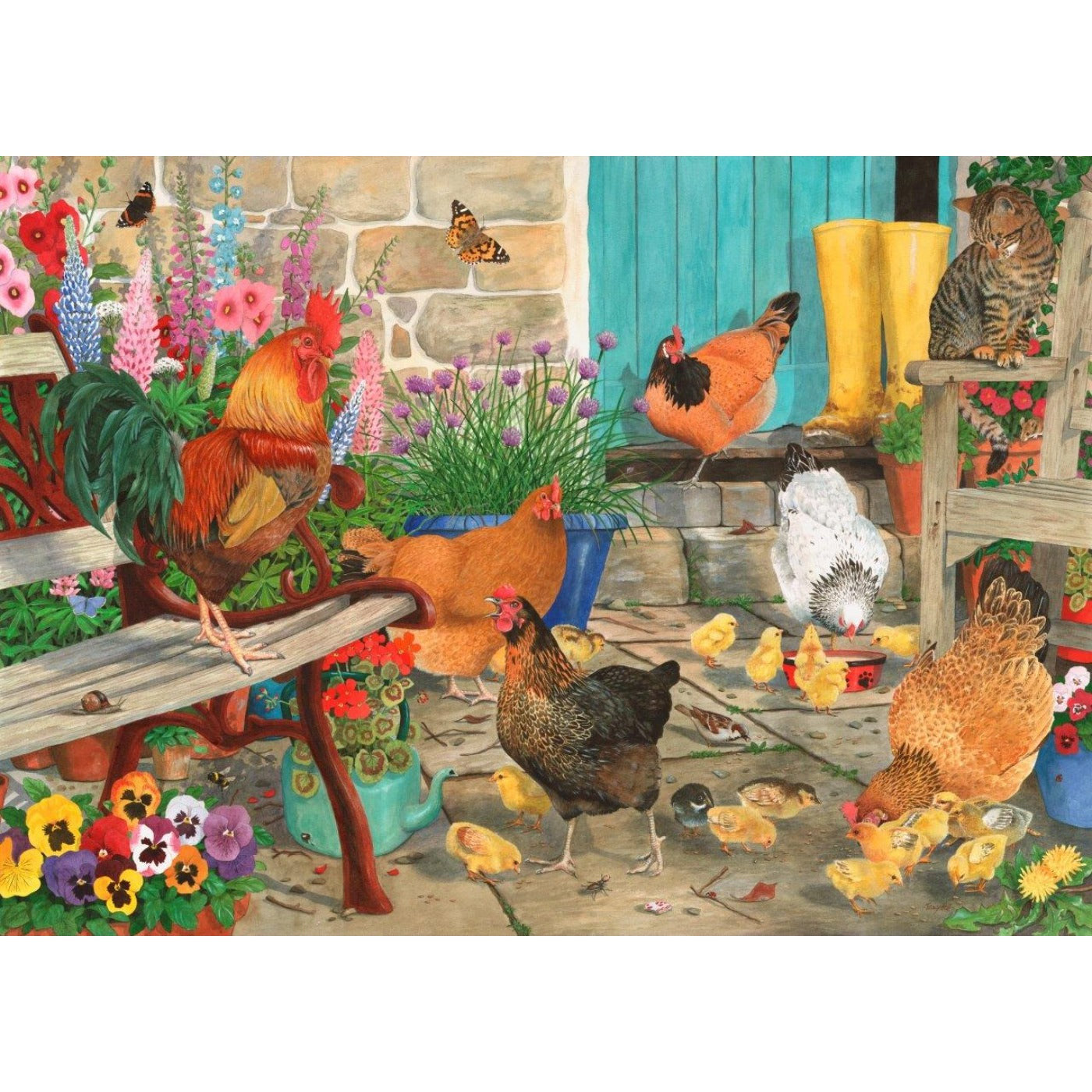 Hen Pecked - 1000 Piece Jigsaw Puzzle-The House of Puzzles-Yes Bebe