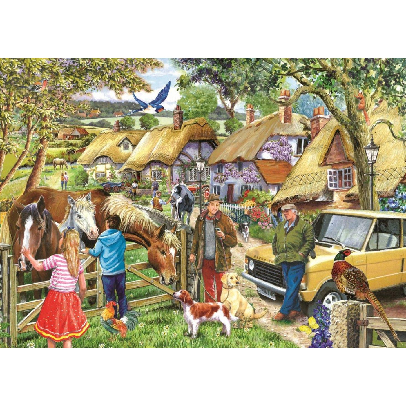 Horses & Hounds - Big 500 Piece Jigsaw Puzzle-The House of Puzzles-Yes Bebe