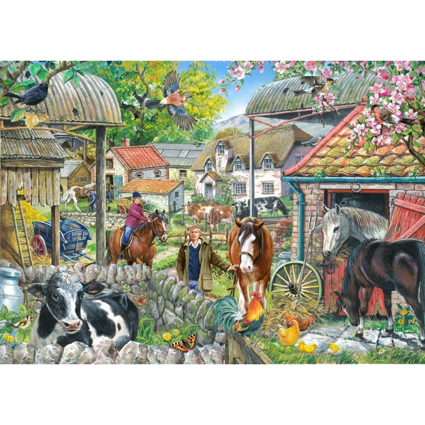 Horseshoe Farm - Big 250 Piece Jigsaw Puzzle-The House of Puzzles-Yes Bebe