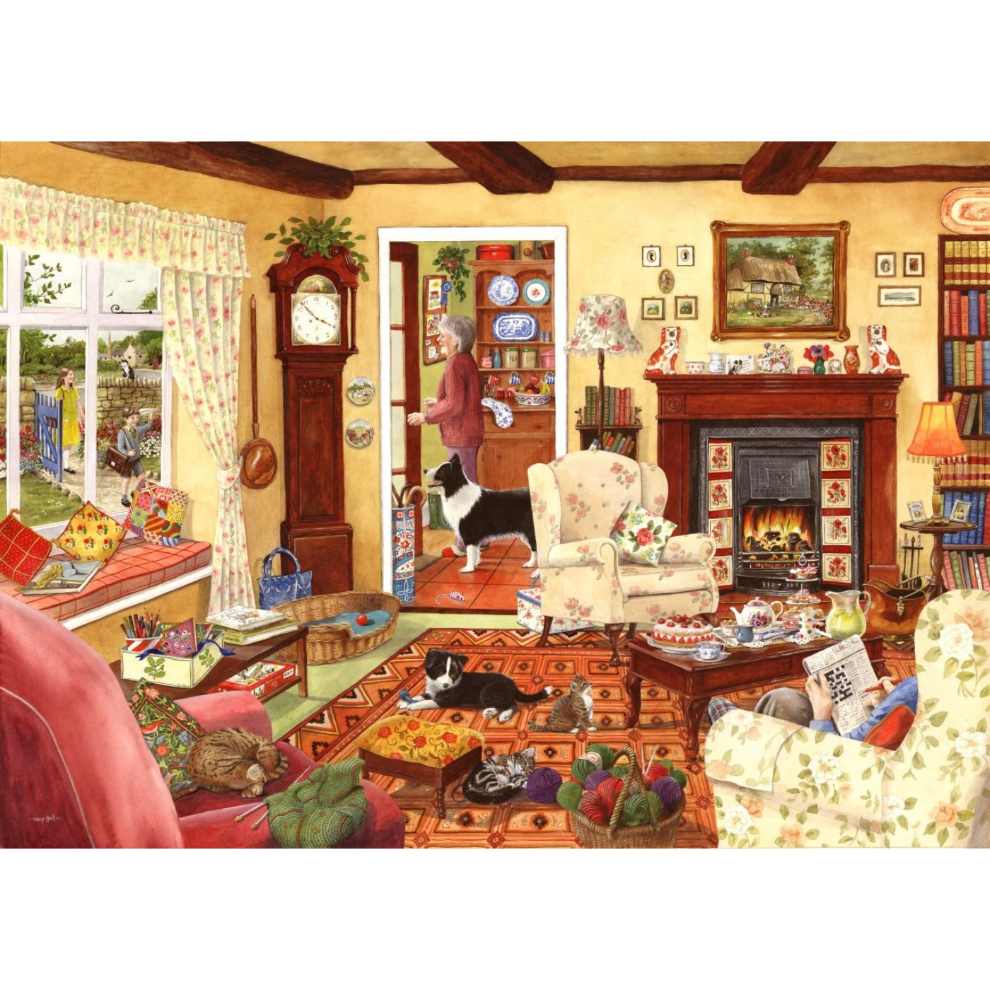 In Time For Tea - Big 500 Piece Jigsaw Puzzle-The House of Puzzles-Yes Bebe