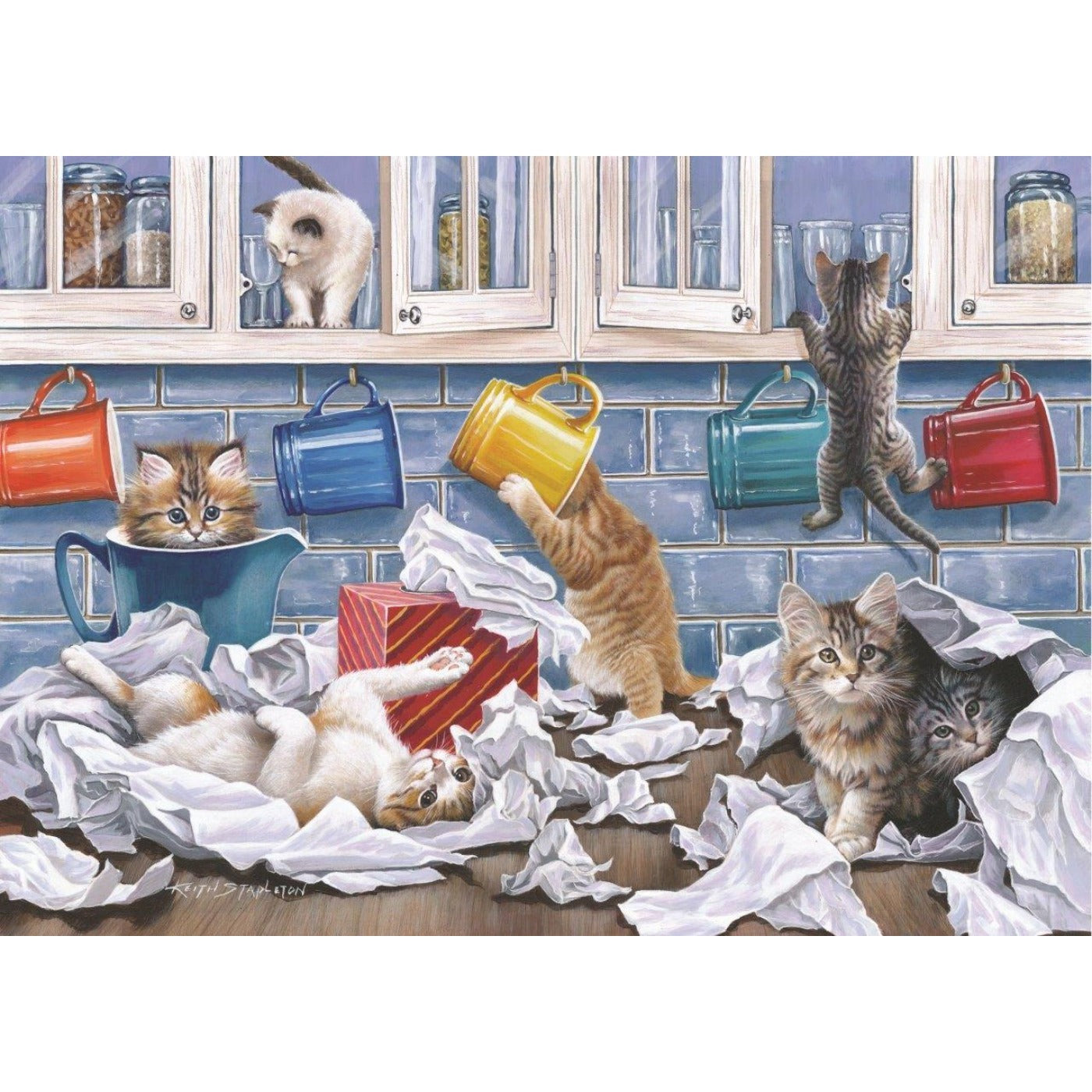 Kitty Litter - Big 250 Piece Jigsaw Puzzle-The House of Puzzles-Yes Bebe