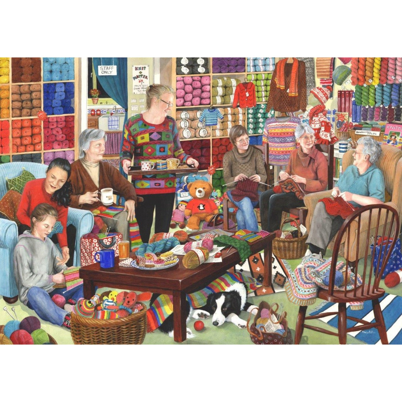 Knit & Natter - 1000 Piece Jigsaw Puzzle-The House of Puzzles-Yes Bebe