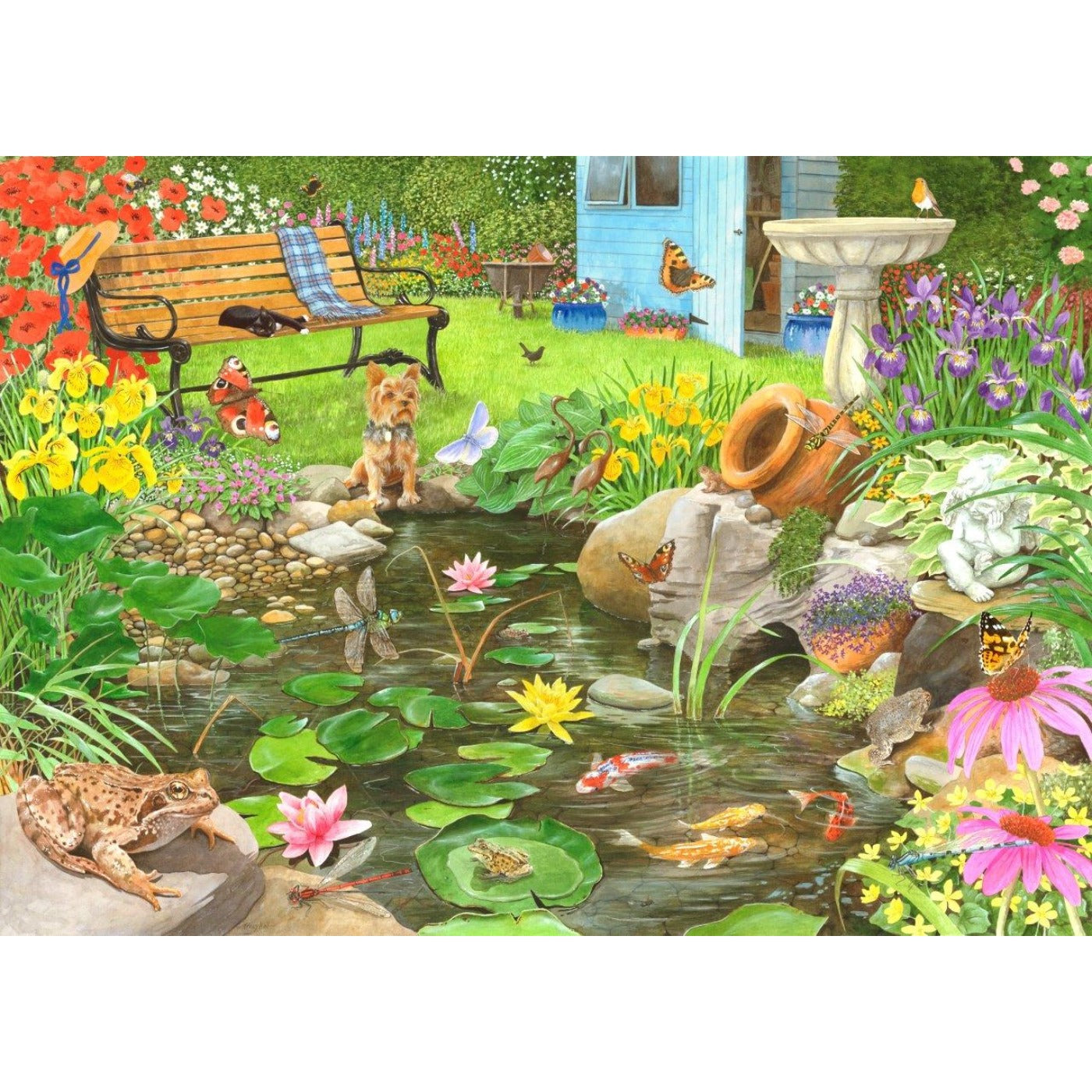 Lily Pond - 1000 Piece Jigsaw Puzzle-The House of Puzzles-Yes Bebe