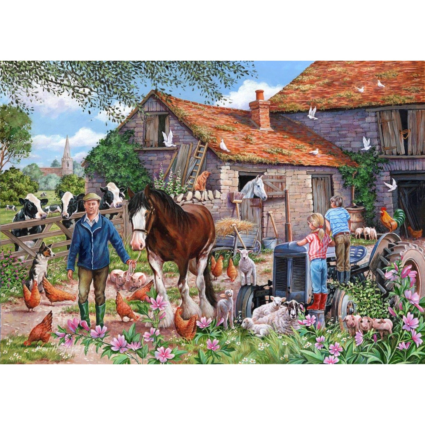 Macdonalds Farm - Big 500 Piece Jigsaw Puzzle-The House of Puzzles-Yes Bebe