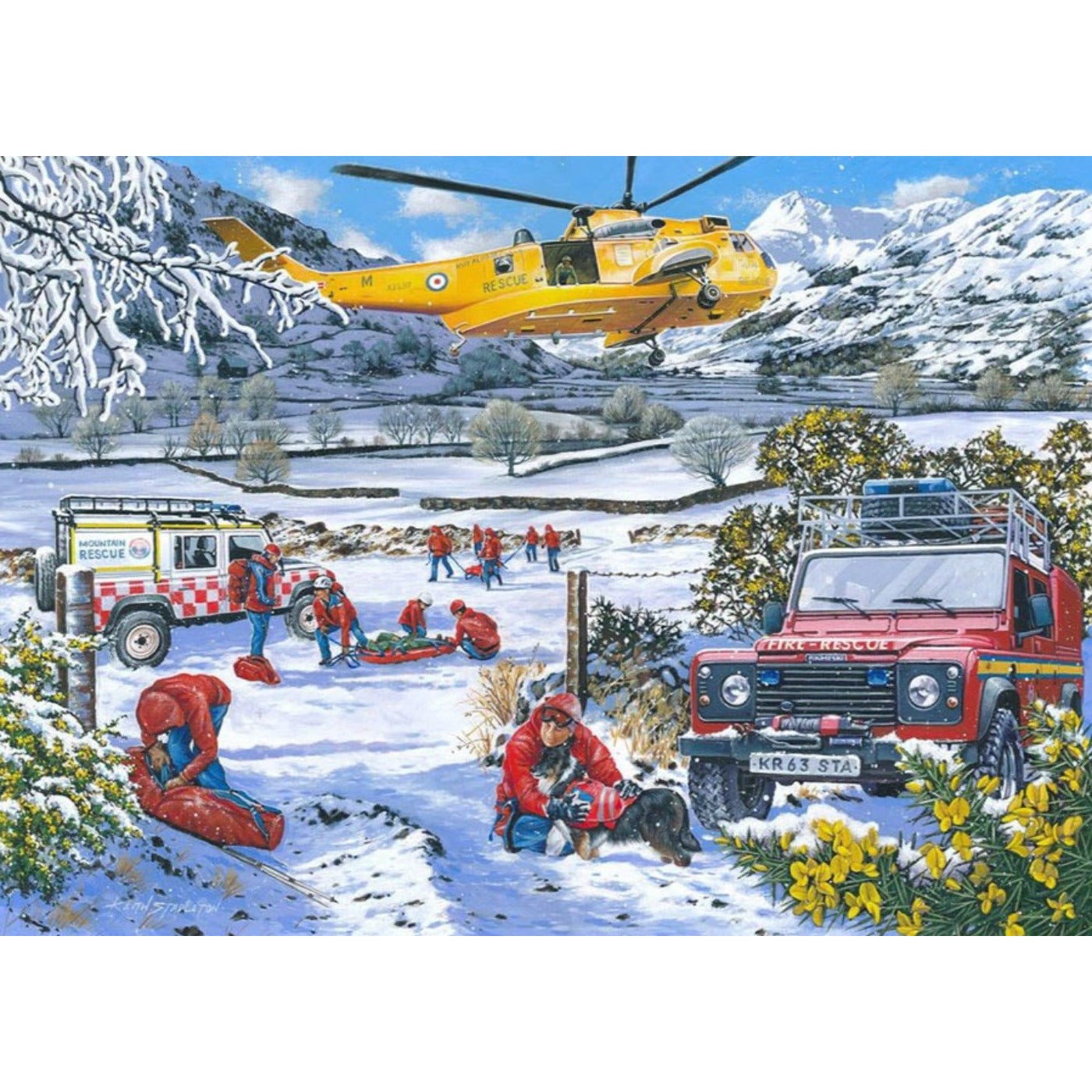 Mountain Rescue - 1000 Piece Jigsaw Puzzle-The House of Puzzles-Yes Bebe