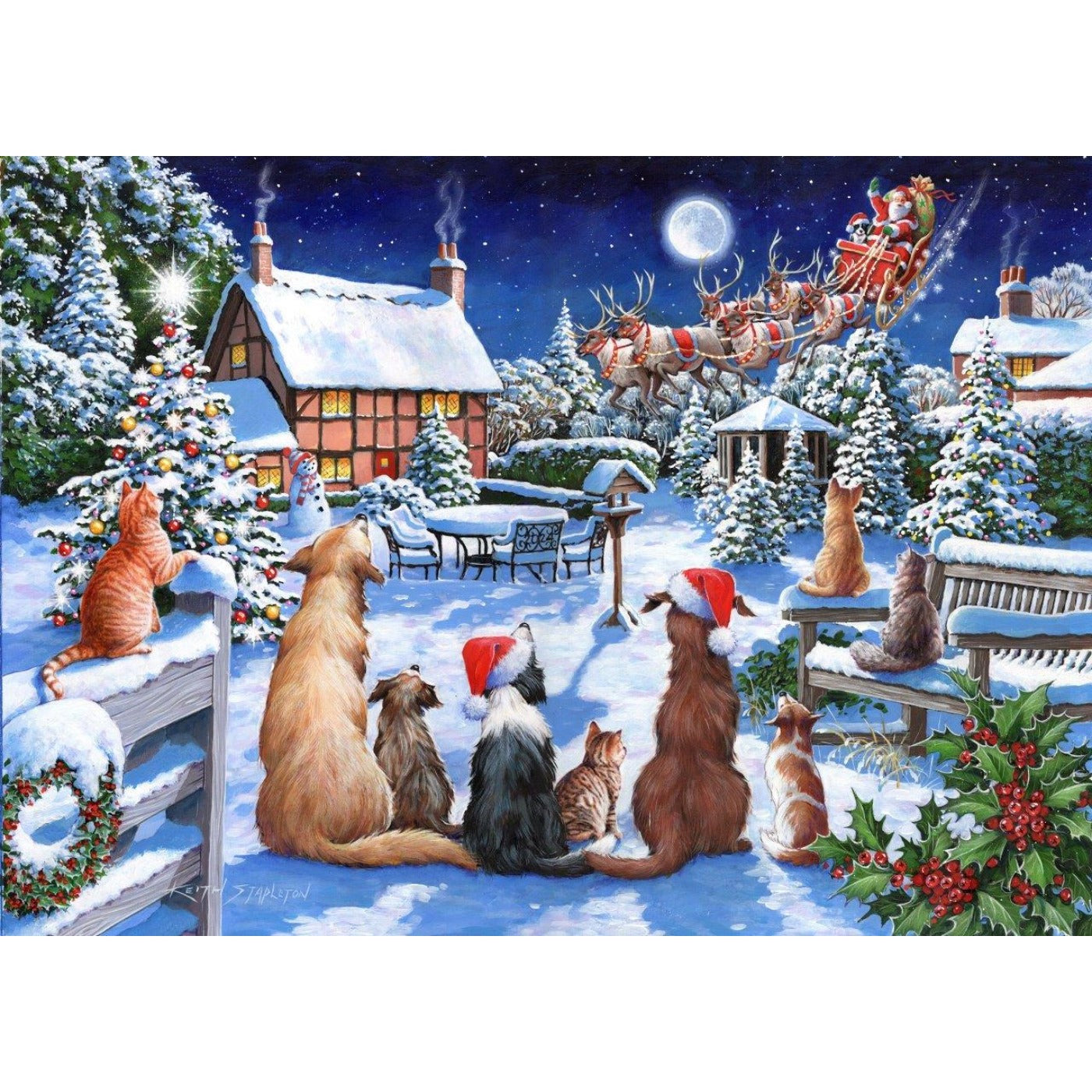 No 19 Santa Paws - 1000 Piece Jigsaw Puzzle-The House of Puzzles-Yes Bebe