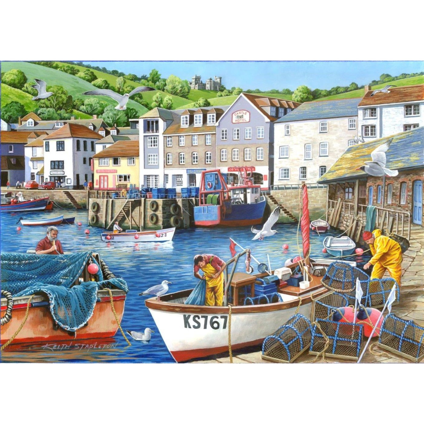 No.12 - Busy Harbour - 1000 Piece Jigsaw Puzzle-The House of Puzzles-Yes Bebe