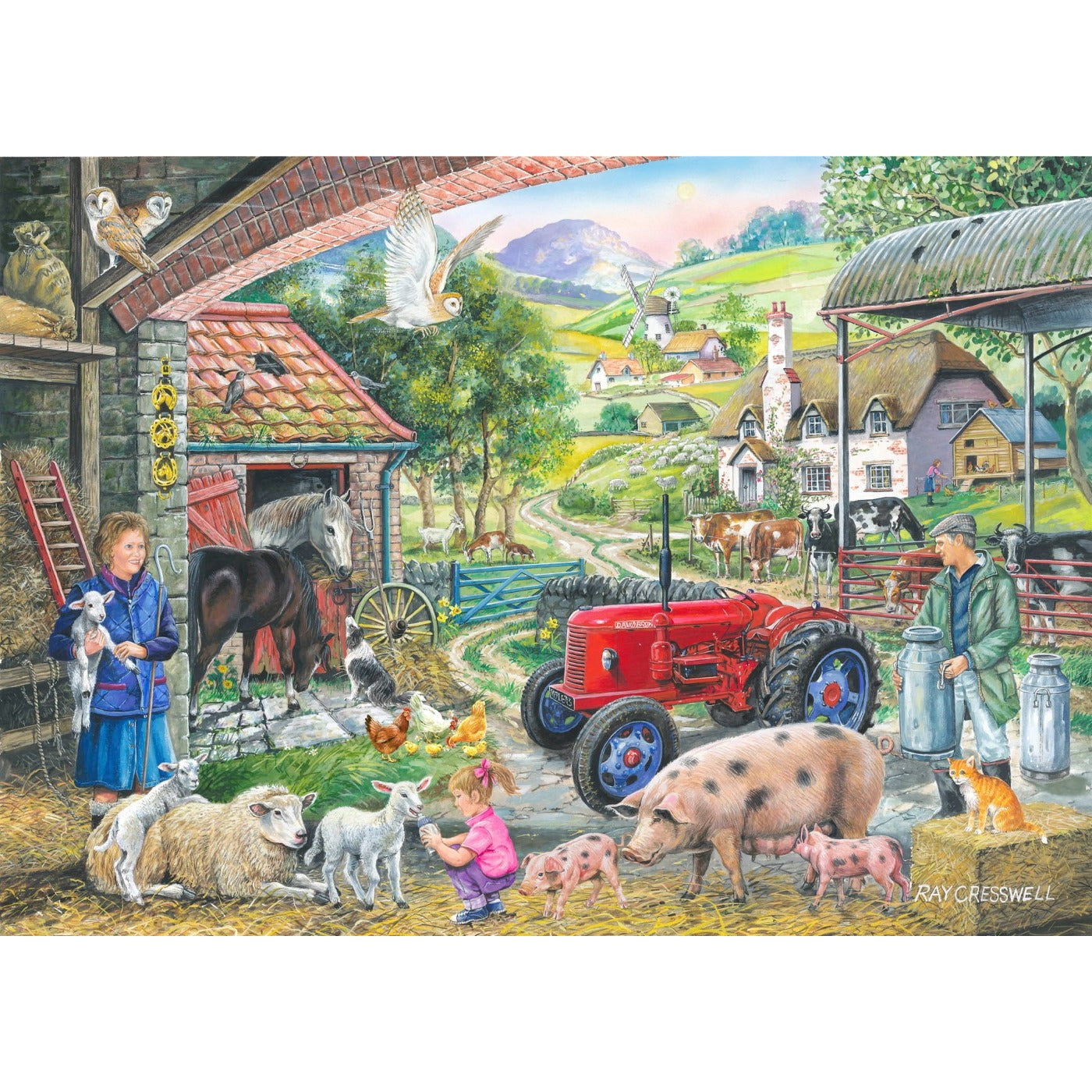 No.2 - On The Farm - 1000 Piece Jigsaw Puzzle-The House of Puzzles-Yes Bebe