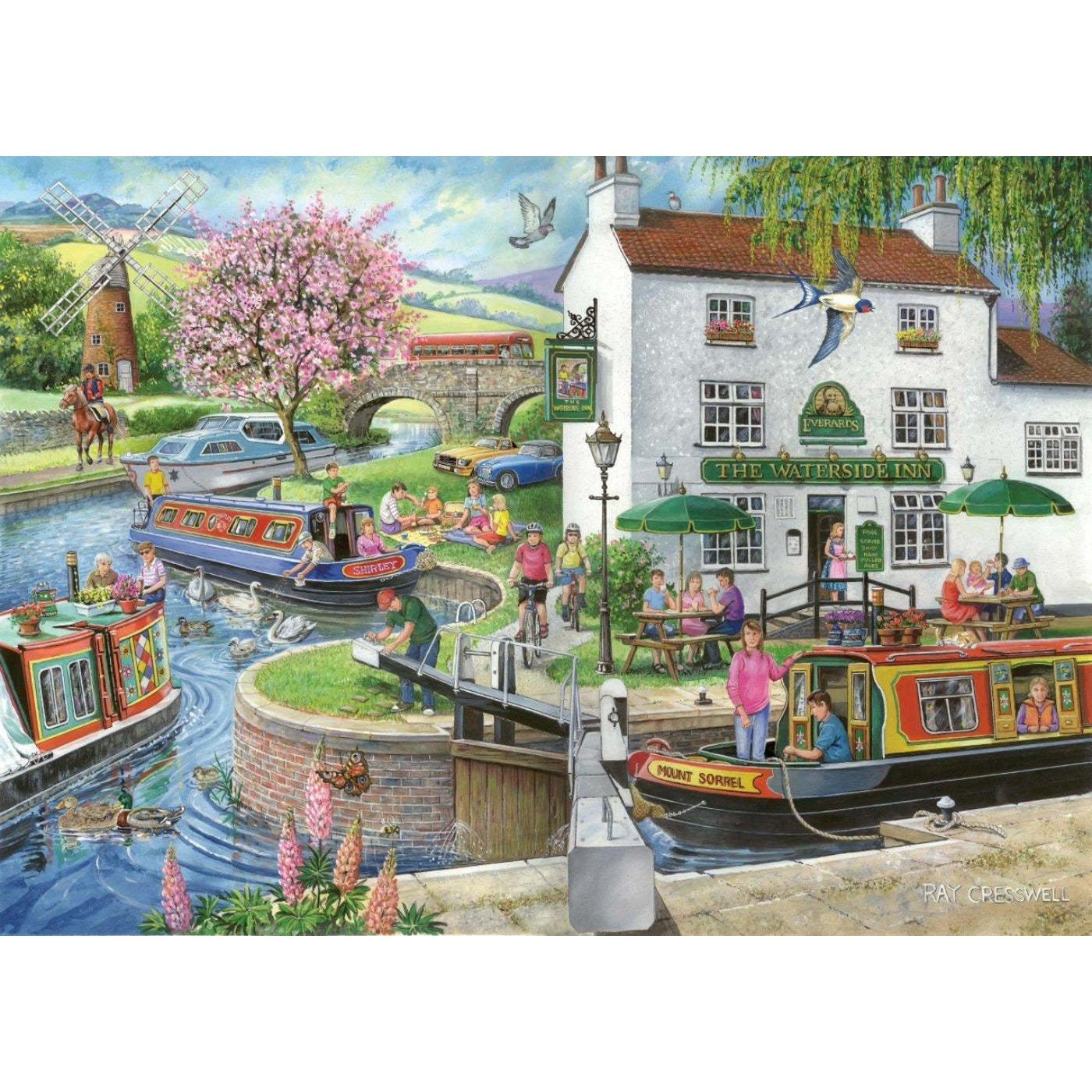 No.6 - By The Canal - 1000 Piece Jigsaw Puzzle-The House of Puzzles-Yes Bebe