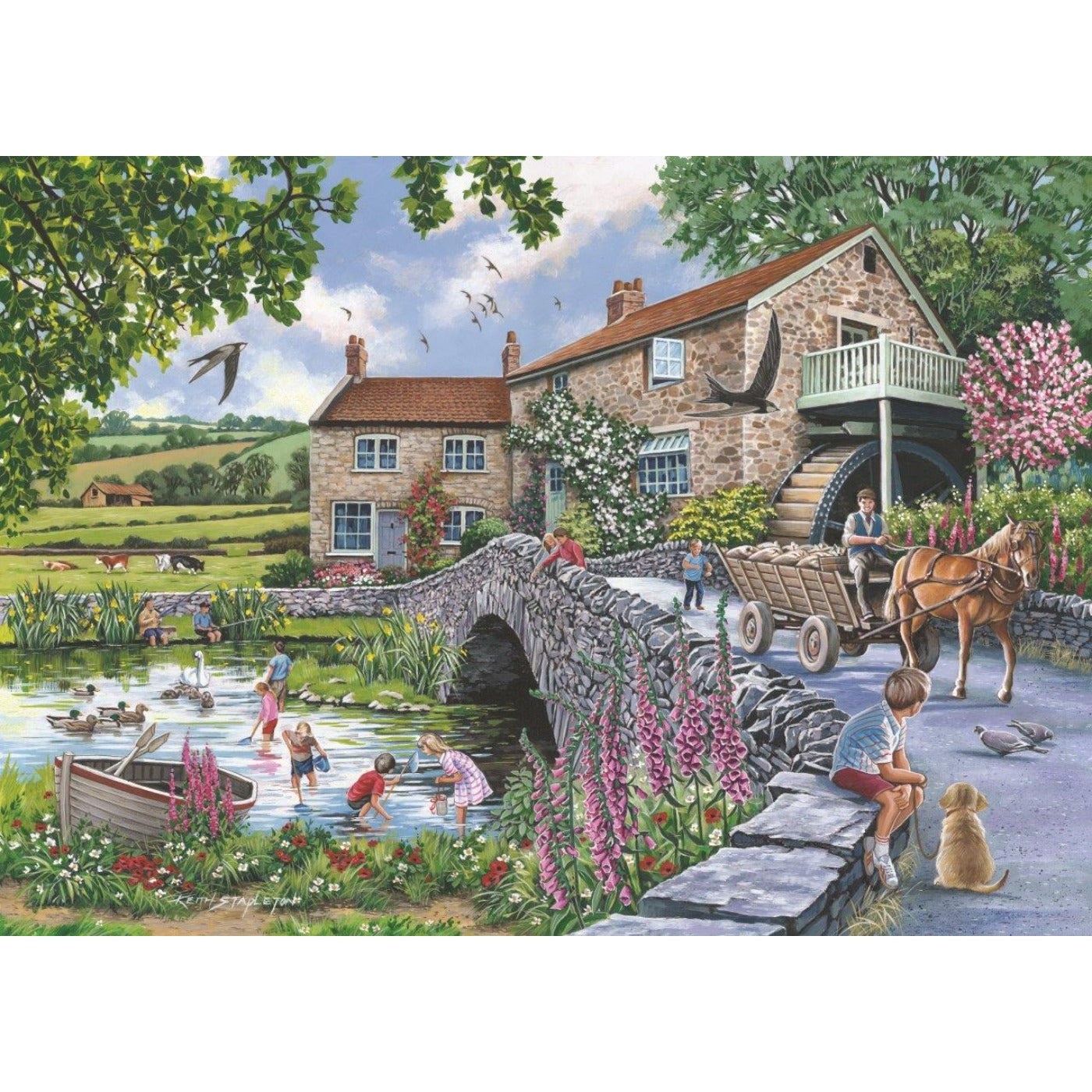 Old Mill - 1000 Piece Jigsaw Puzzle-The House of Puzzles-Yes Bebe