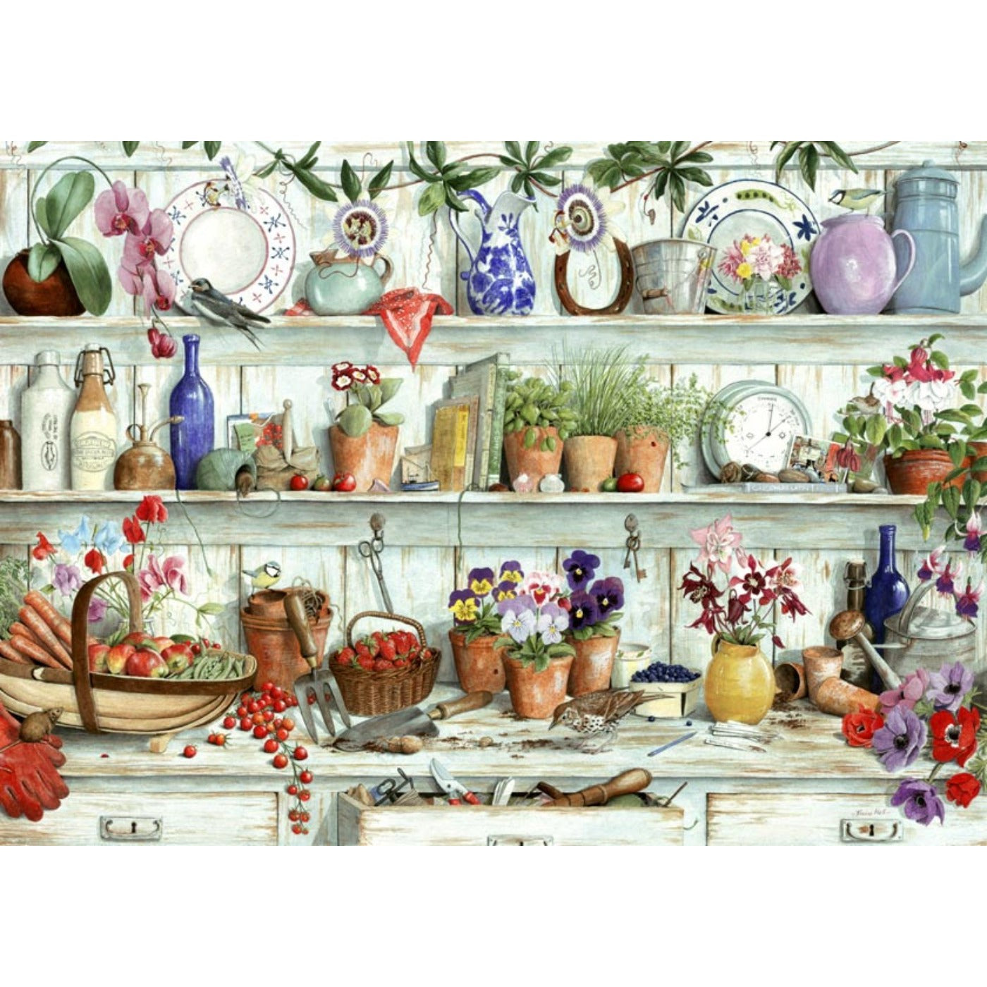 Posies & Produce - Big 500 Piece Jigsaw Puzzle-The House of Puzzles-Yes Bebe