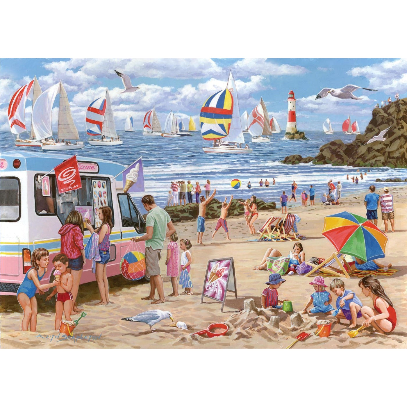 Regatta Day - Big 500 Piece Jigsaw Puzzle-The House of Puzzles-Yes Bebe