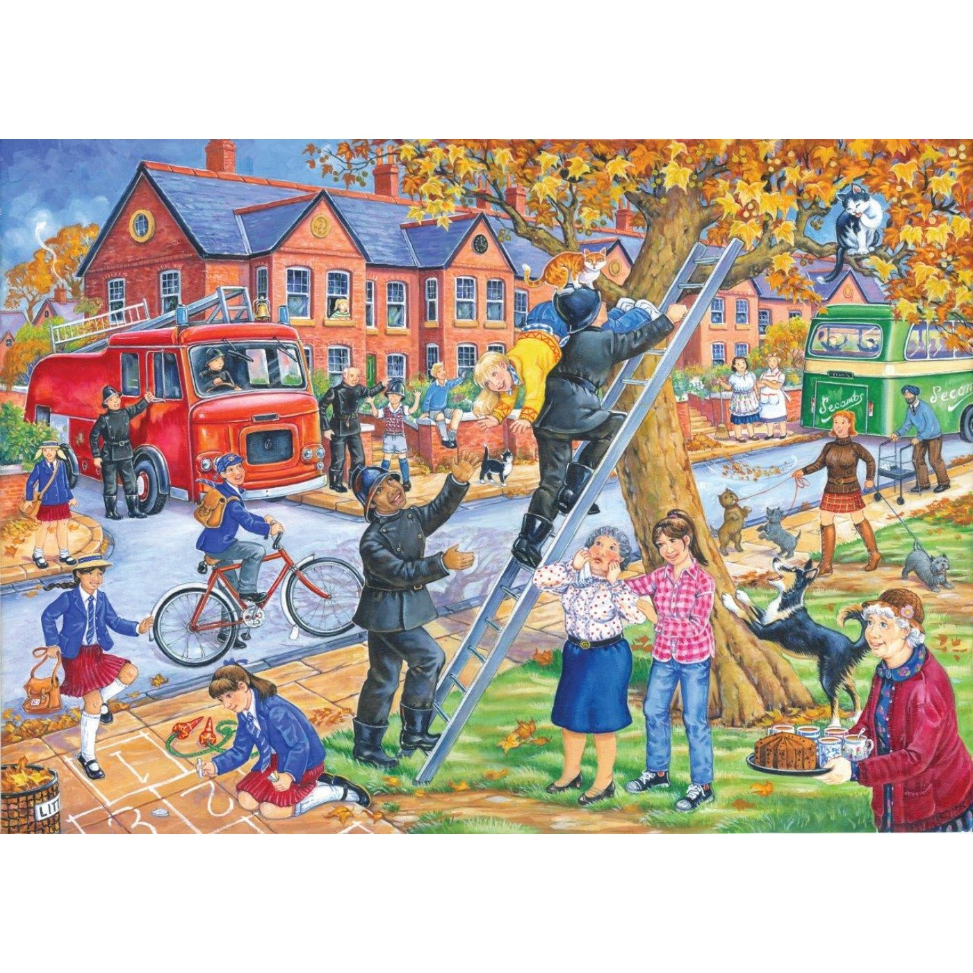 Saving Miss Kitty - Big 250 Piece Jigsaw Puzzle-The House of Puzzles-Yes Bebe