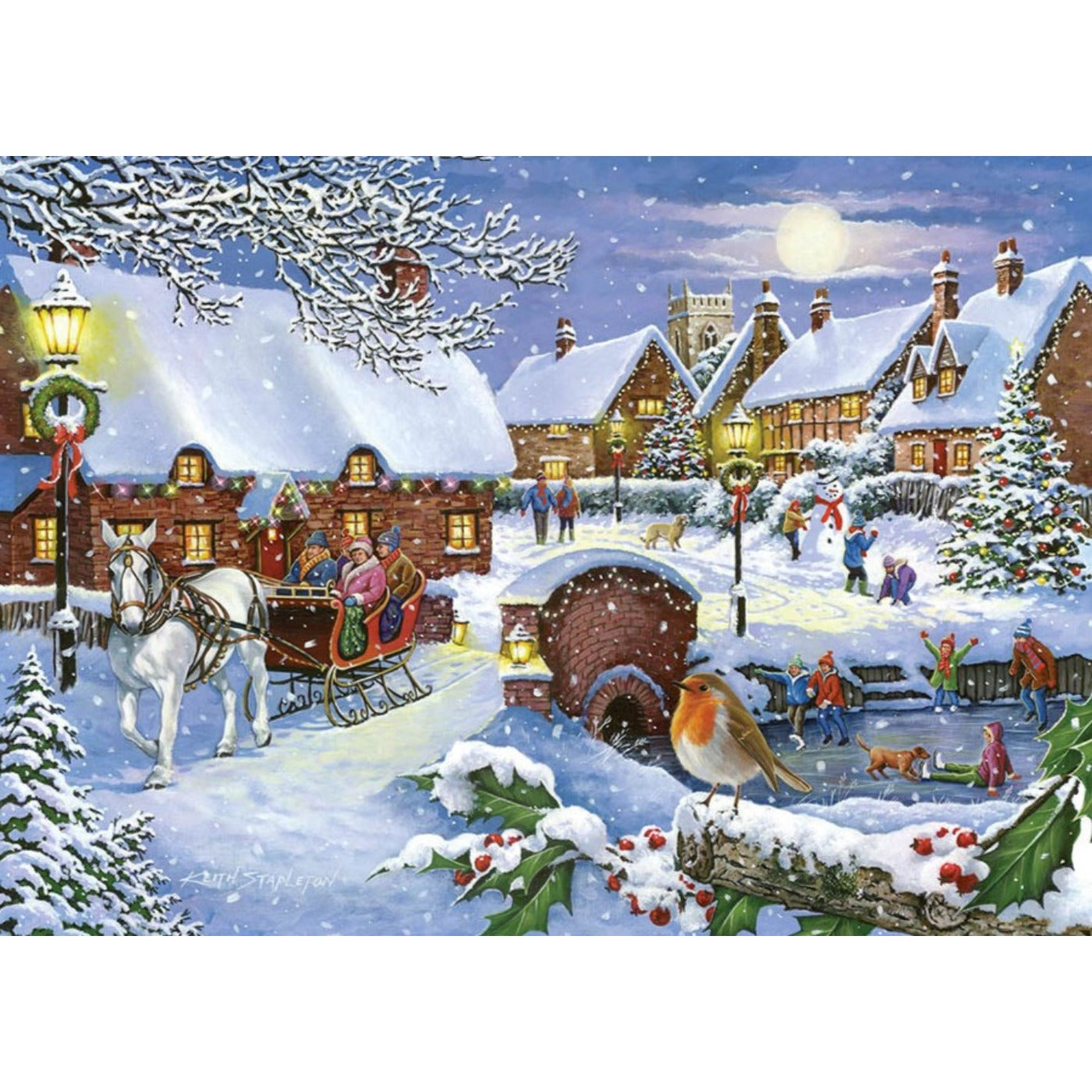 Sleigh Ride - 1000 Piece Jigsaw Puzzle-The House of Puzzles-Yes Bebe