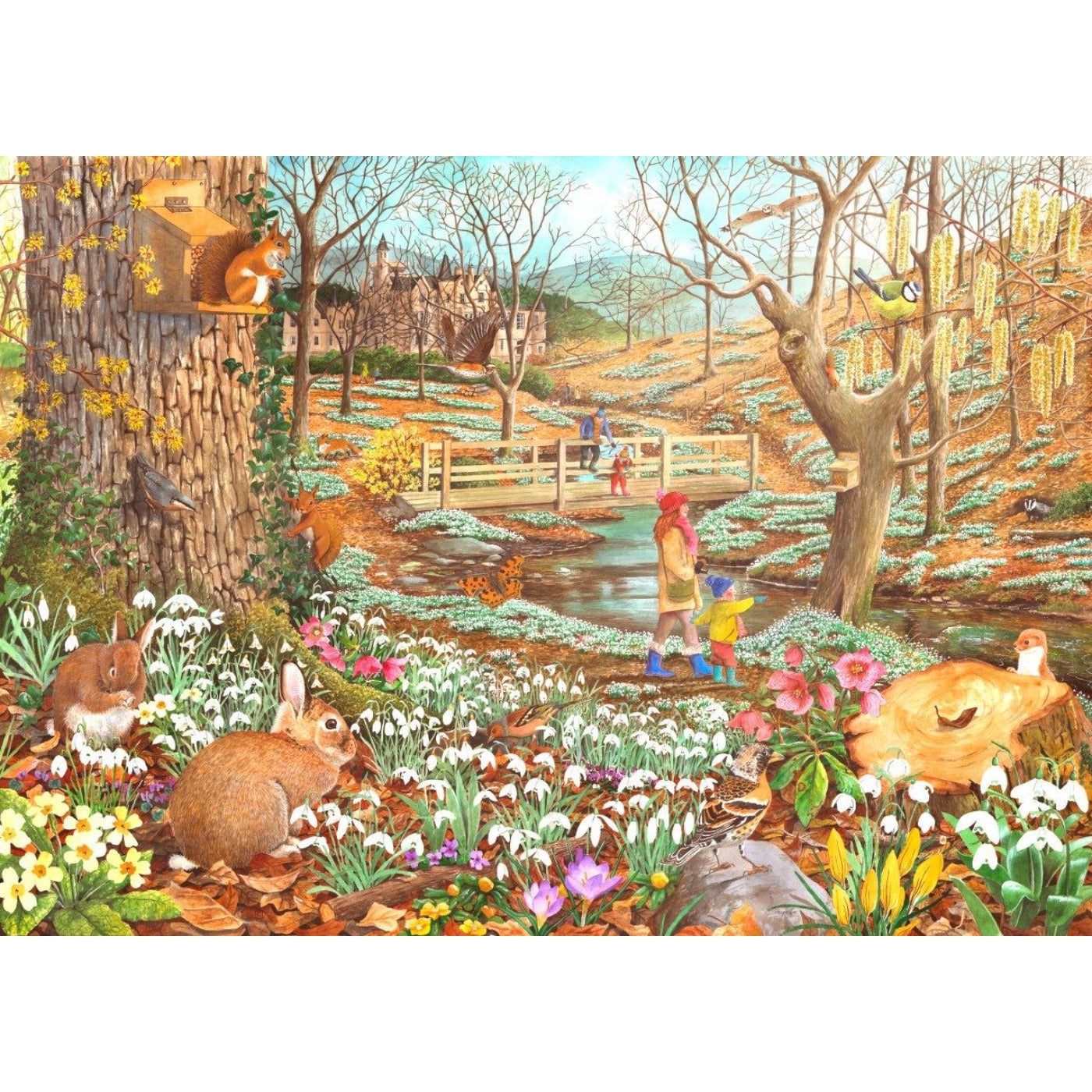 Snowdrop Walk - Big 500 Piece Jigsaw Puzzle-The House of Puzzles-Yes Bebe