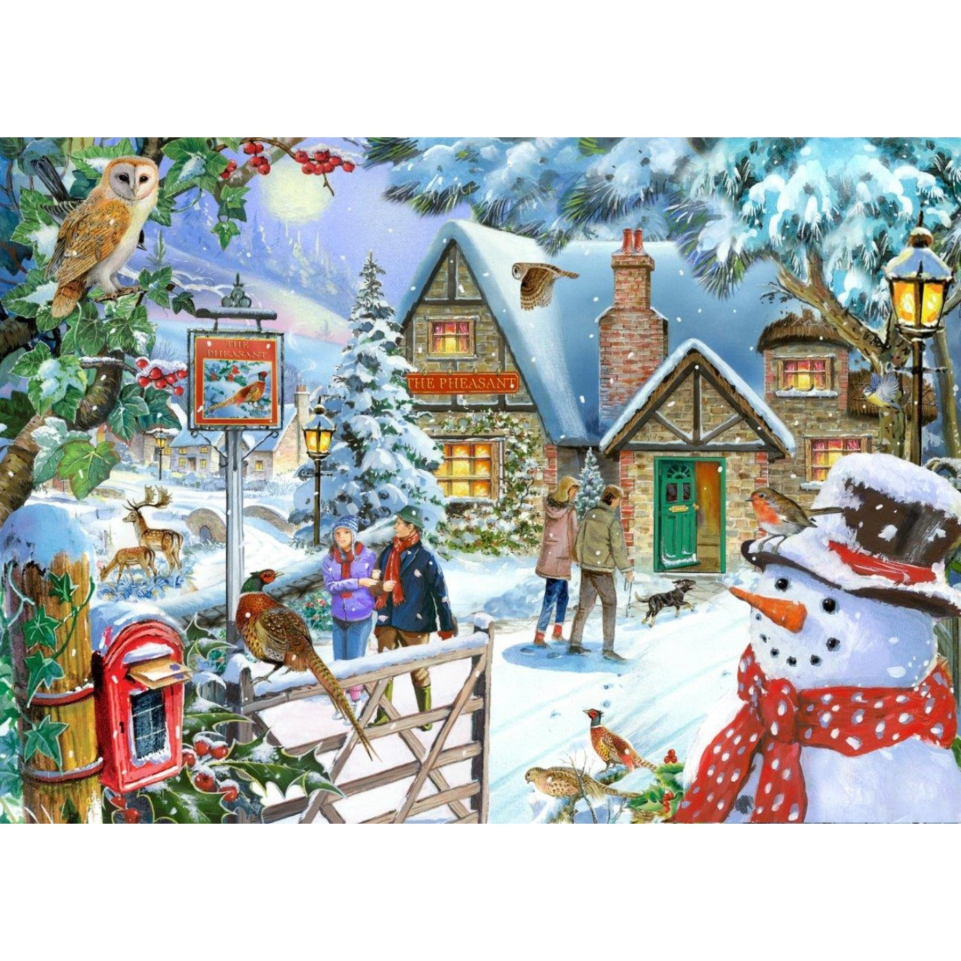 Snowman's View - 1000 Piece Jigsaw Puzzle-The House of Puzzles-Yes Bebe