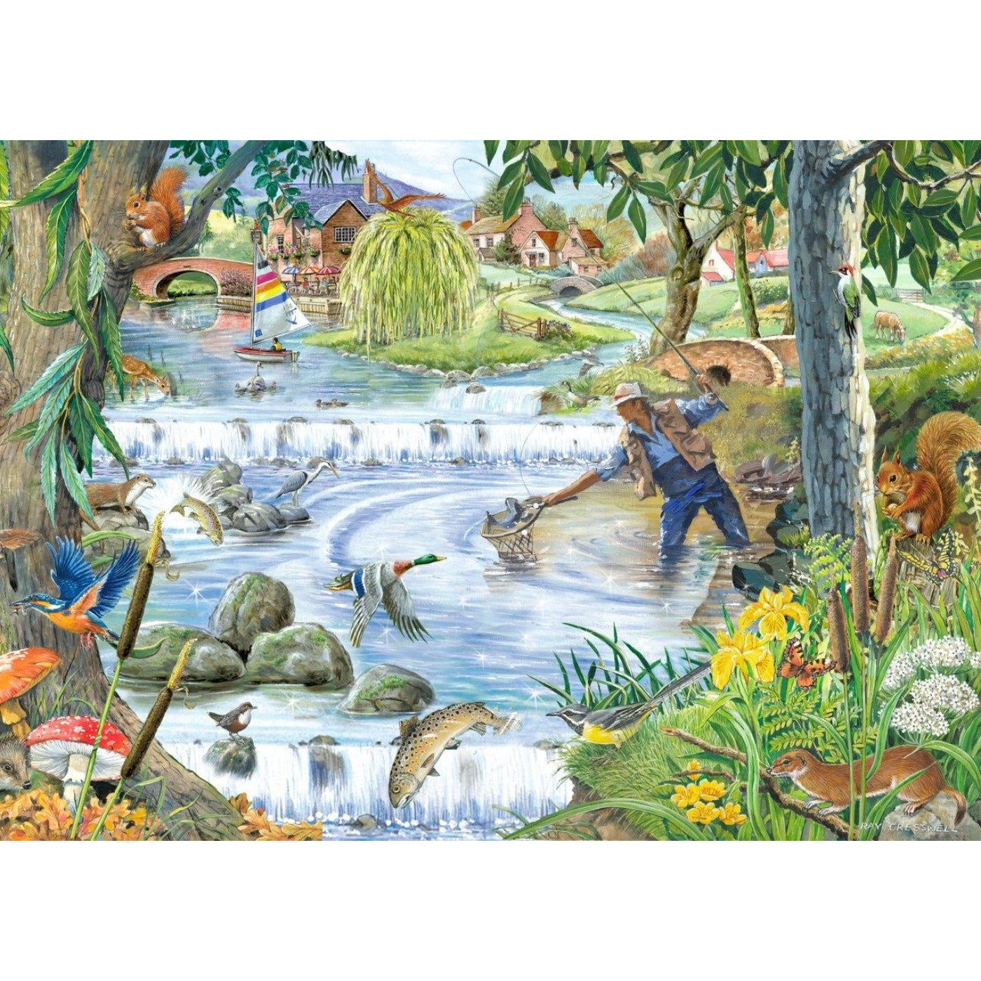 Sparkling Waters - Big 250 Piece Jigsaw Puzzle-The House of Puzzles-Yes Bebe