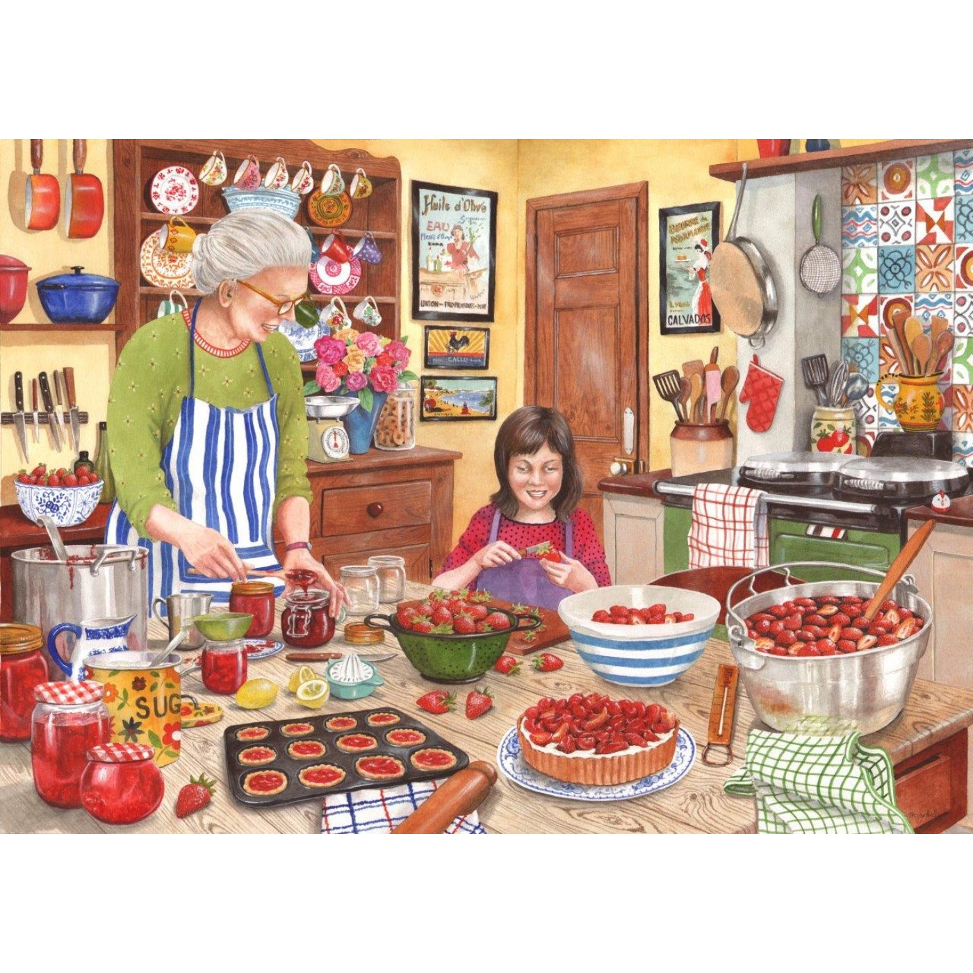 Strawberry Jam - Big 250 Piece Jigsaw Puzzle-The House of Puzzles-Yes Bebe