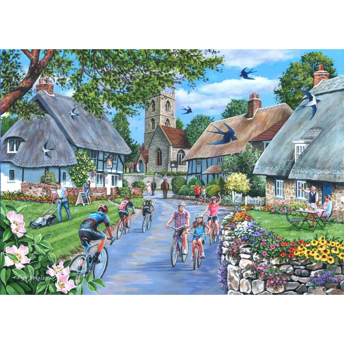 Sunday Morning - Big 500 Piece Jigsaw Puzzle-The House of Puzzles-Yes Bebe