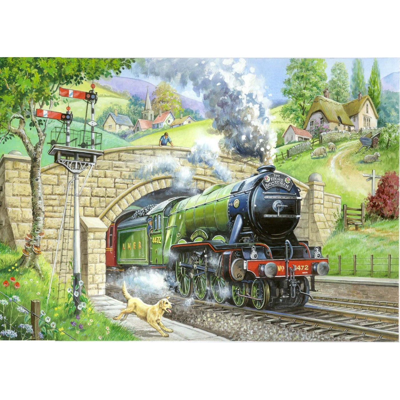 Train Spotting - Big 250 Piece Jigsaw Puzzle-The House of Puzzles-Yes Bebe