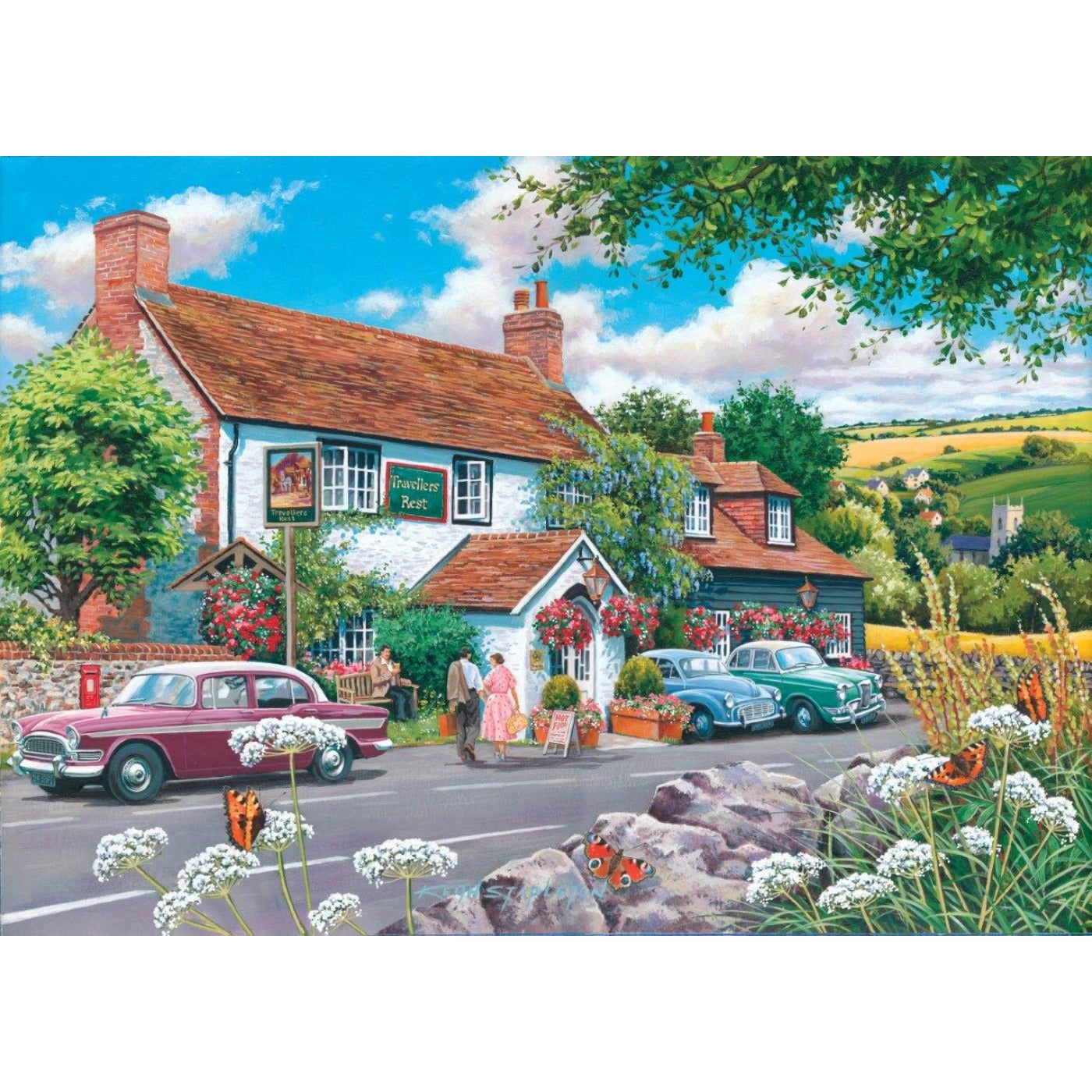 Travellers Rest - Big 500 Piece Jigsaw Puzzle-The House of Puzzles-Yes Bebe