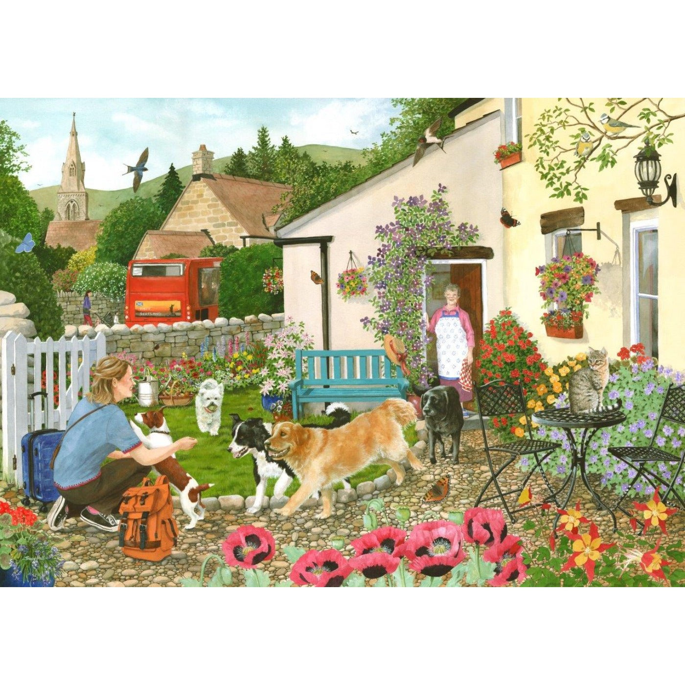 Welcoming Committee - Big 500 Piece Jigsaw Puzzle-The House of Puzzles-Yes Bebe