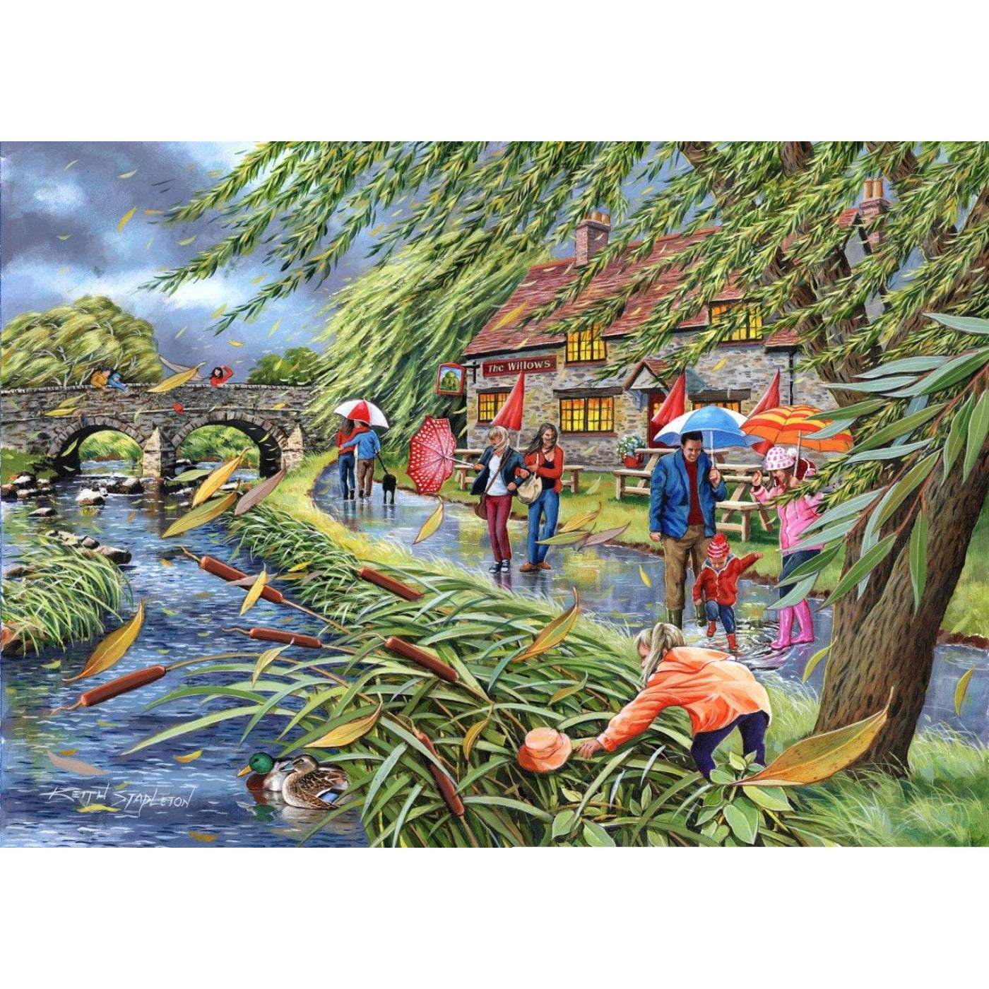 Wind At The Willows - 1000 Piece Jigsaw Puzzle-The House of Puzzles-Yes Bebe