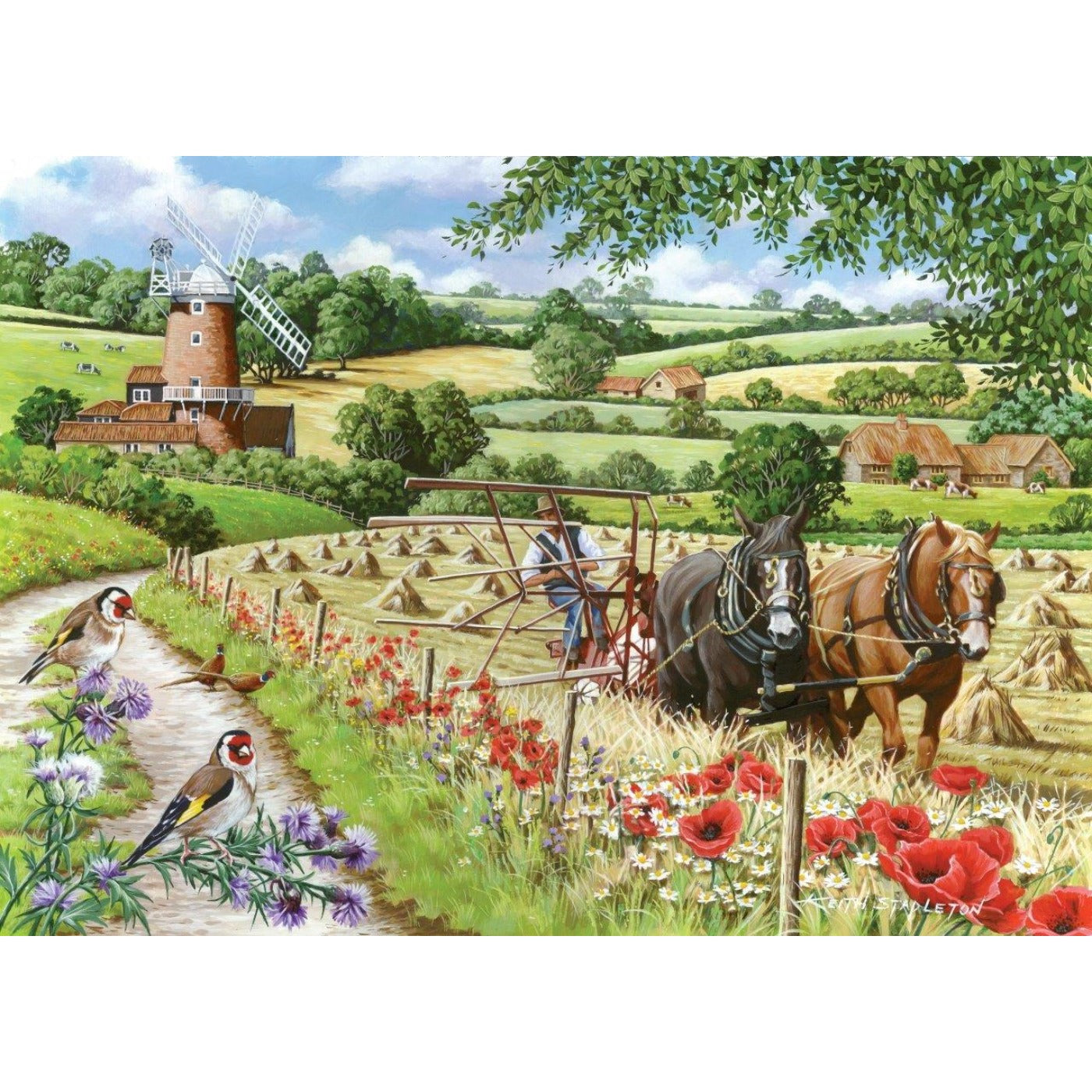 Windmill Lane - Big 500 Piece Jigsaw Puzzle-The House of Puzzles-Yes Bebe