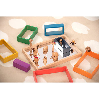 Small Wooden Mirror Tray-Mirror Play-TickiT-Yes Bebe