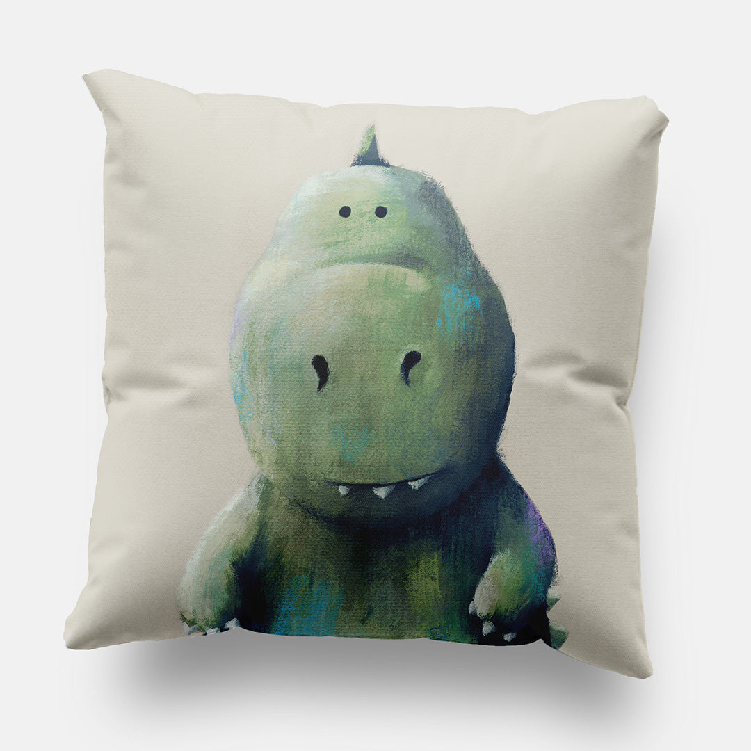 Dinosaur T-Rex Nursery Cushion Cover-Cushion Covers-Tigercub Prints-Yes Bebe